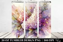 Stained Lilac Watercolor Splash 20 Oz Tumbler Product Image 2