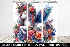 Unicorn Renaissance Fair. 20 oz Tumbler Design Product Image 2