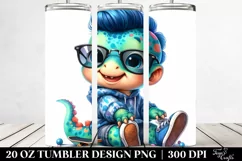 Happy Baby Dinosaur Stylized After PNG Product Image 2