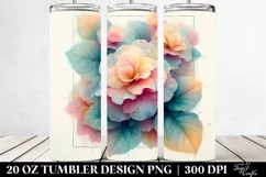 Abstract Pastel Begonia, Frame | 20 oz Tumbler Product Image 2
