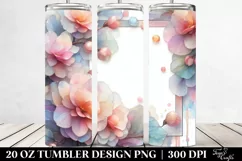Abstract Pastel Begonia, Frame | 20 oz Tumbler Product Image 2
