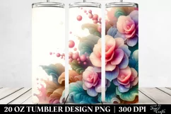 Abstract Pastel Begonia, Frame | 20 oz Tumbler Product Image 2