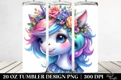Vibrant Baby Unicorn Clipart Product Image 2