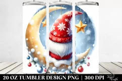 a Cute Vibrant Christmas Gnomes Moon Tumbler | 20 oz Tumbler Product Image 2