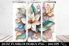Wooden Gardenia Stained Clipart 20 Oz Tumbler Product Image 2