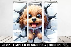 Enthusiastic Crazy Funny Poodle | 20 Oz Tumbler Product Image 2
