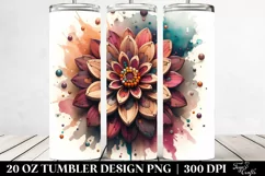 Abstract Stained Zinnia | 20 Oz Tumbler Product Image 2