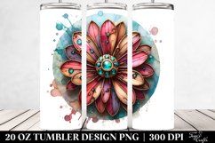 Abstract Stained Zinnia | 20 Oz Tumbler Product Image 2
