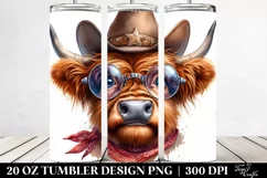 Highland Cow Bandana Tumbler Product Image 2