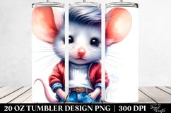 Funny Baby Mouse, Vibrant Drawing | 20 oz Tumbler Product Image 2