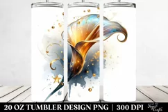 Golden Watercolor Calla Lily Tumbler Product Image 2