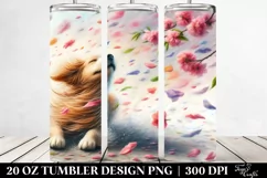 Dog Tumbling Spring Petals Wind | 20 Oz Tumbler Product Image 2