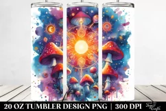 Magical Celestial Mushroom Clipart 20 Oz Tumbler Product Image 2