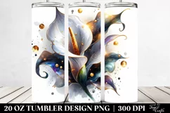 Golden Watercolor Calla Lily Tumbler Product Image 2