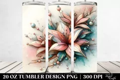 Abstract Pastel Azalea, Stained | 20 oz Tumbler Product Image 2