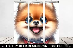 Enthusiastic Pomeranian, Sit & Smile | 20 Oz Tumbler Product Image 2