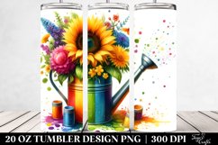 Vibrant Sunflower Watercolor Sprinkling Can Tumbler Product Image 2