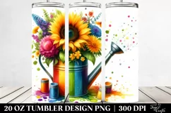 Vibrant Sunflower Watercolor Sprinkling Can Tumbler Product Image 2