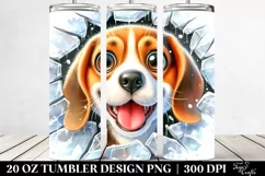 Crazy Looking Beagle Adventure | 20 Oz Tumbler Product Image 2
