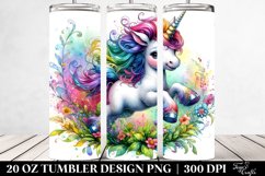 Baby Unicorn Meadow. 20 oz Tumbler Design Product Image 2