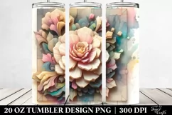 Abstract Wooden Carnation Stained Tumbler | 20 oz Tumbler Product Image 2