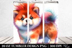 Enthusiastic Akita Halloween Clipart PNG Product Image 2