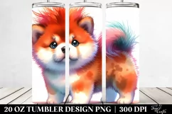 Enthusiastic Akita Halloween Clipart PNG Product Image 2