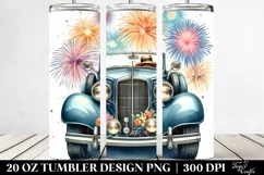 Vintage Car Fireworks | 20 oz Tumbler Product Image 2