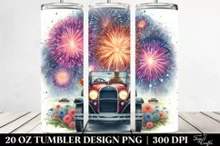 Vintage Car Fireworks | 20 oz Tumbler Product Image 2