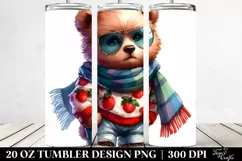Cute Baby Bear with Cool Haircut PNG Product Image 2