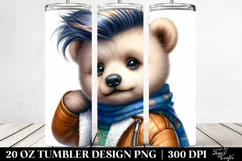 Cute Baby Bear with Cool Haircut PNG Product Image 2