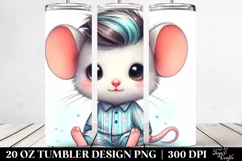 Cute Baby Mouse in Pajamas PNG Product Image 2