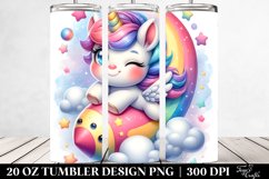 Cute Baby Unicorn on Playful Comet | 20 Oz Tumbler Product Image 2