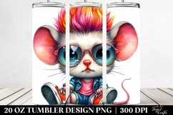Cute Baby Mouse with Sneakers PNG Product Image 2