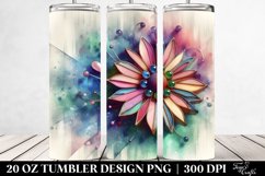 Abstract Wooden Sunflower Tumbler Product Image 2