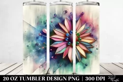 Abstract Wooden Sunflower Tumbler Product Image 2