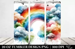 Colorful Abstract Rainbow Clouds | 20 Oz Tumbler Product Image 2
