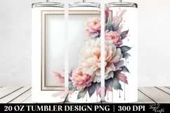 Pastel Glossy Peonies 20 Oz Tumbler Product Image 2