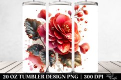 Metalic Watercolor Begonia Tumbler Product Image 2