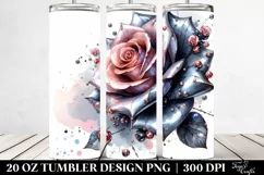 Metalic Watercolor Rose Tumbler Product Image 2