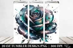 Metalic Watercolor Rose Tumbler Product Image 2