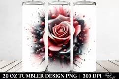 splashes,Abstract Glossy Rose. 20 Oz Tumbler Design Product Image 2