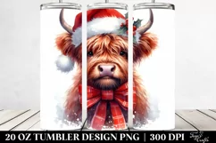 Expressive Highland Cow Clipart 20 Oz Tumbler Product Image 2