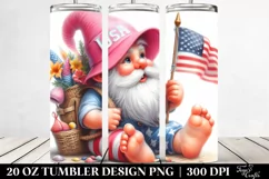 Detailed Gnome with Pink Hat | 20 oz Tumbler Product Image 2