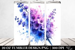 Detailed Watercolor Delphinium Tumbler Product Image 2
