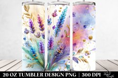 Colorful Watercolor Flowers | 20 Oz Tumbler Product Image 2