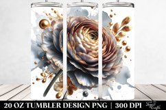 Shiny Ranunculus with Golden Details | 20 Oz Tumbler Product Image 2