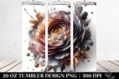 Shiny Ranunculus with Golden Details | 20 Oz Tumbler Product Image 2