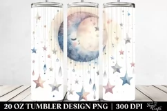Whimsical Half Moon and Stars | 20 Oz Tumbler Product Image 2