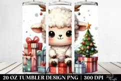 Cute Lamb with Cool Haircut and Gift Boxes PNG Product Image 2